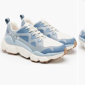 Size 9 HOLO White and Blue Sneakers